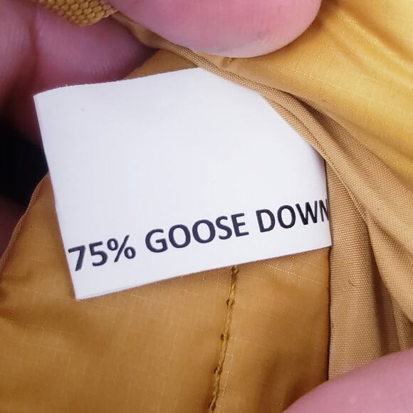 The North Face Women Nuptse mule 550 down feather Yellow Size 7 - Picture 11 of 12